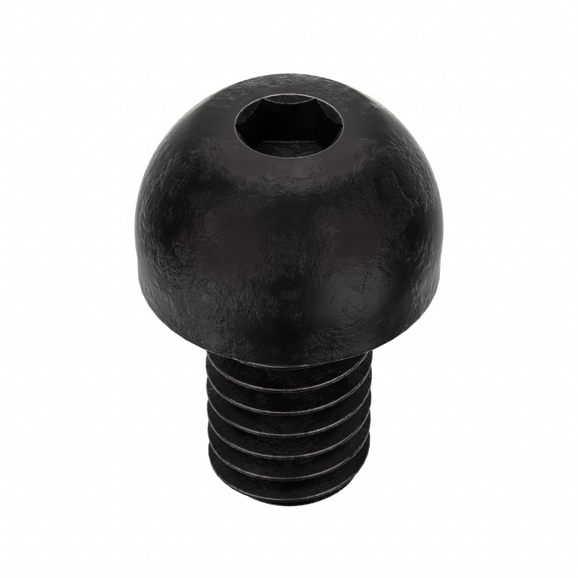 Socket Head Cap Screw: 5/16"-18 Thread Size, 1/2 in Lg, Button, Black Oxide, Alloy Steel, 100 PK