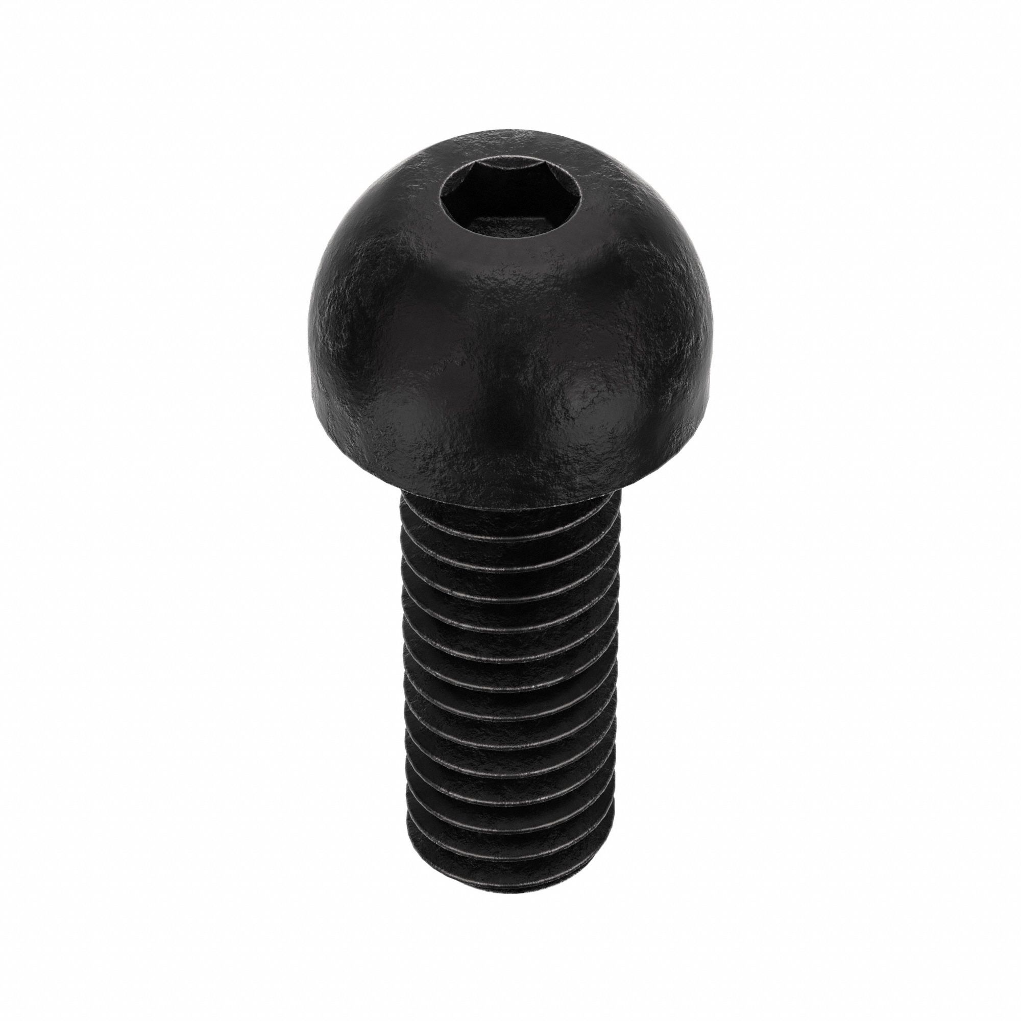 Socket Head Cap Screw: 5/16"-18 Thread Size, 7/8 in Lg, Button, Black Oxide, Alloy Steel, 100 PK