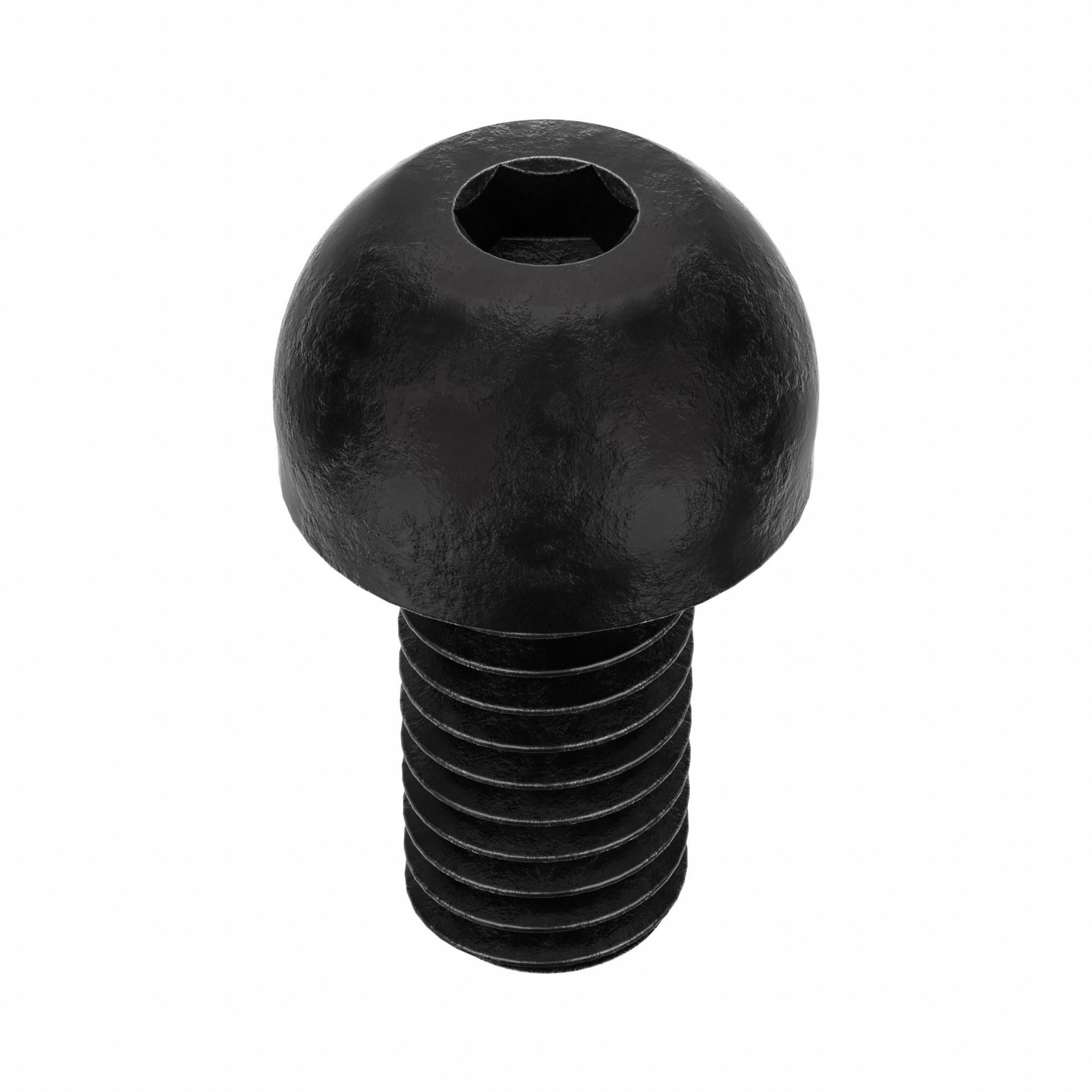 Socket Head Cap Screw: 3/8"-16 Thread Size, 3/4 in Lg, Button, Black Oxide, Alloy Steel, 50 PK
