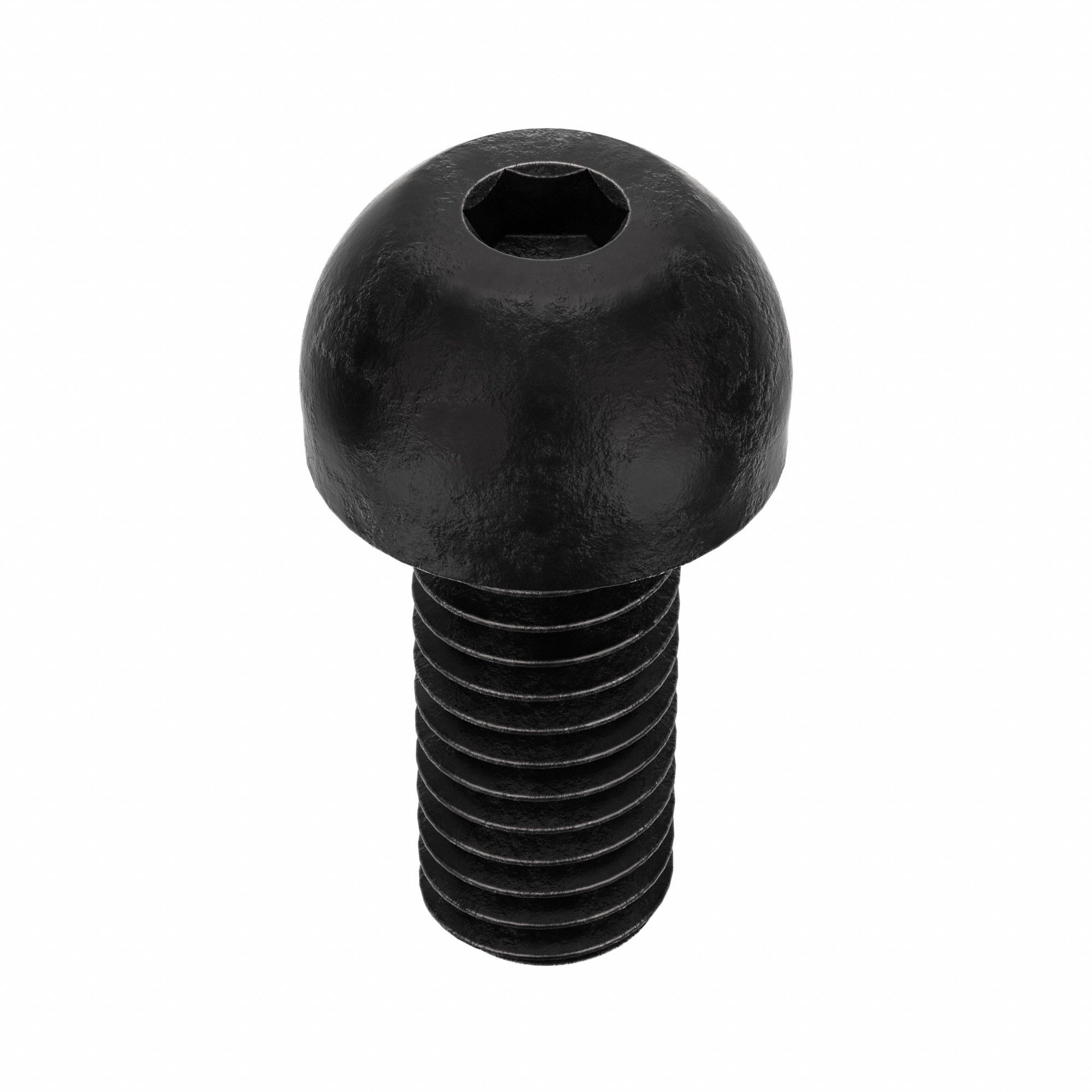 Socket Head Cap Screw: 3/8"-16 Thread Size, 7/8 in Lg, Button, Black Oxide, Alloy Steel, 50 PK
