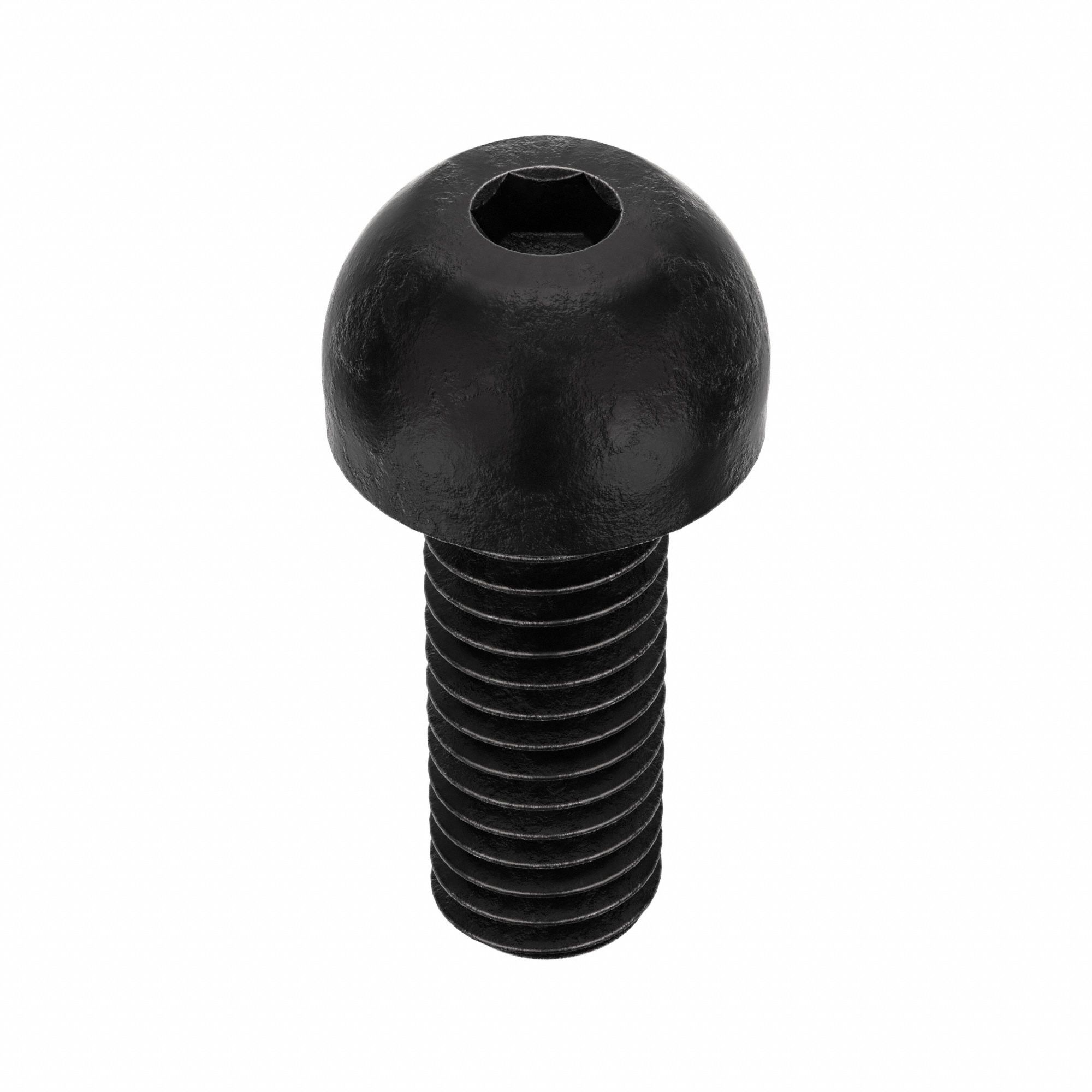 Socket Head Cap Screw: 3/8"-16 Thread Size, 1 in Lg, Button, Black Oxide, Alloy Steel, 50 PK