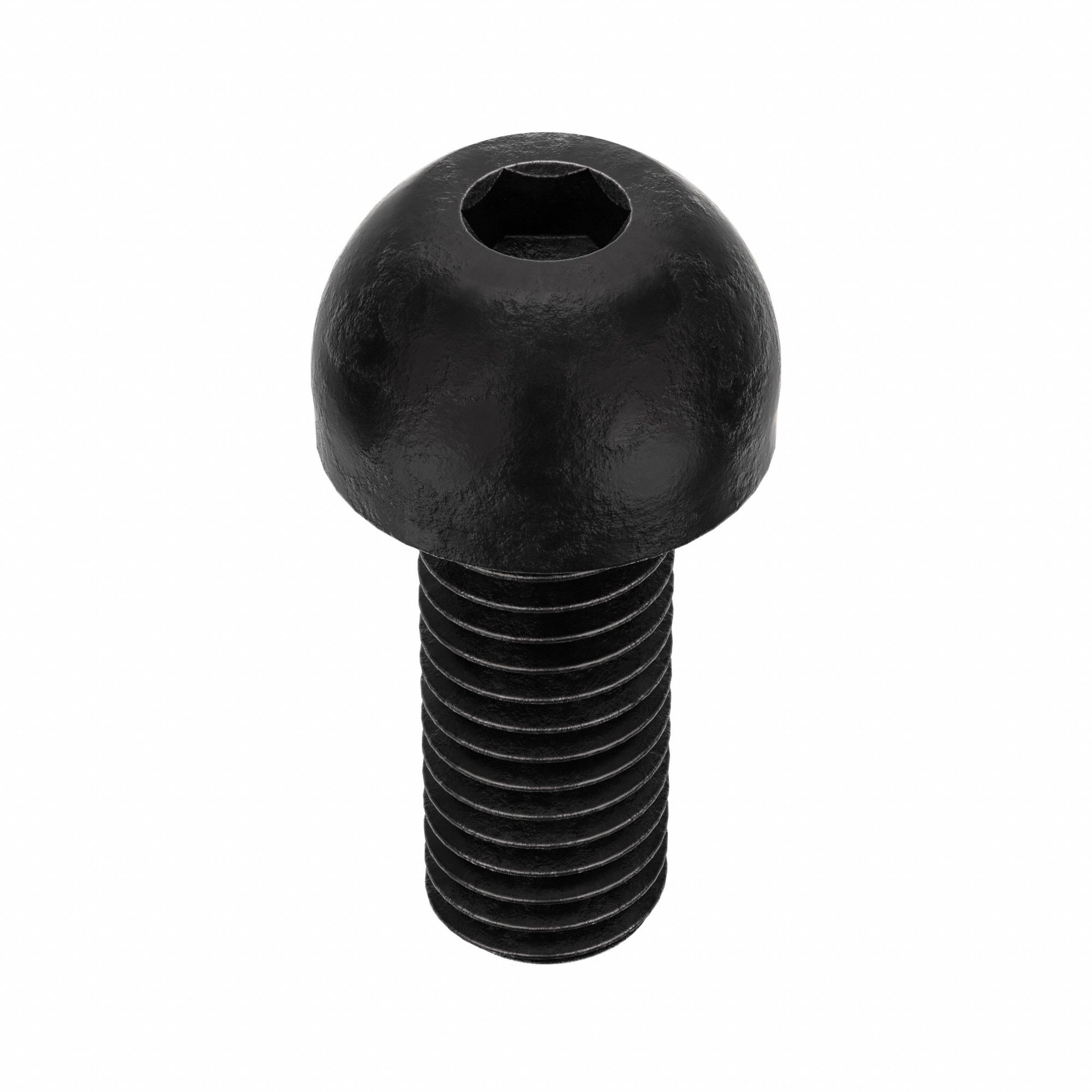 Socket Head Cap Screw: 1/2"-13 Thread Size, 1 1/4 in Lg, Button, Black Oxide, Alloy Steel, 25 PK