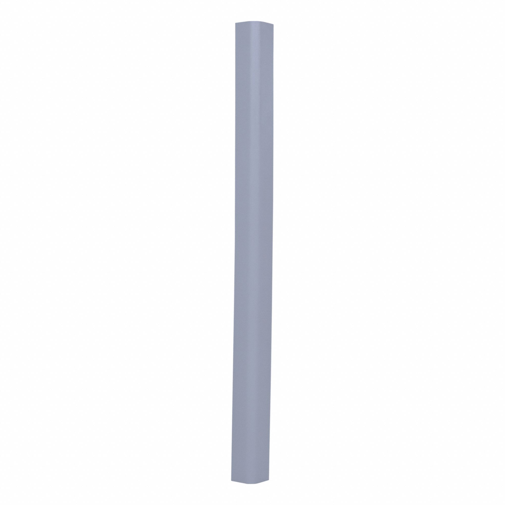 Corner Guard: PVC, Gray, For 90° Angle, 3 in Leg Wd, 4 ft Overall Ht, 0.06 in Thick