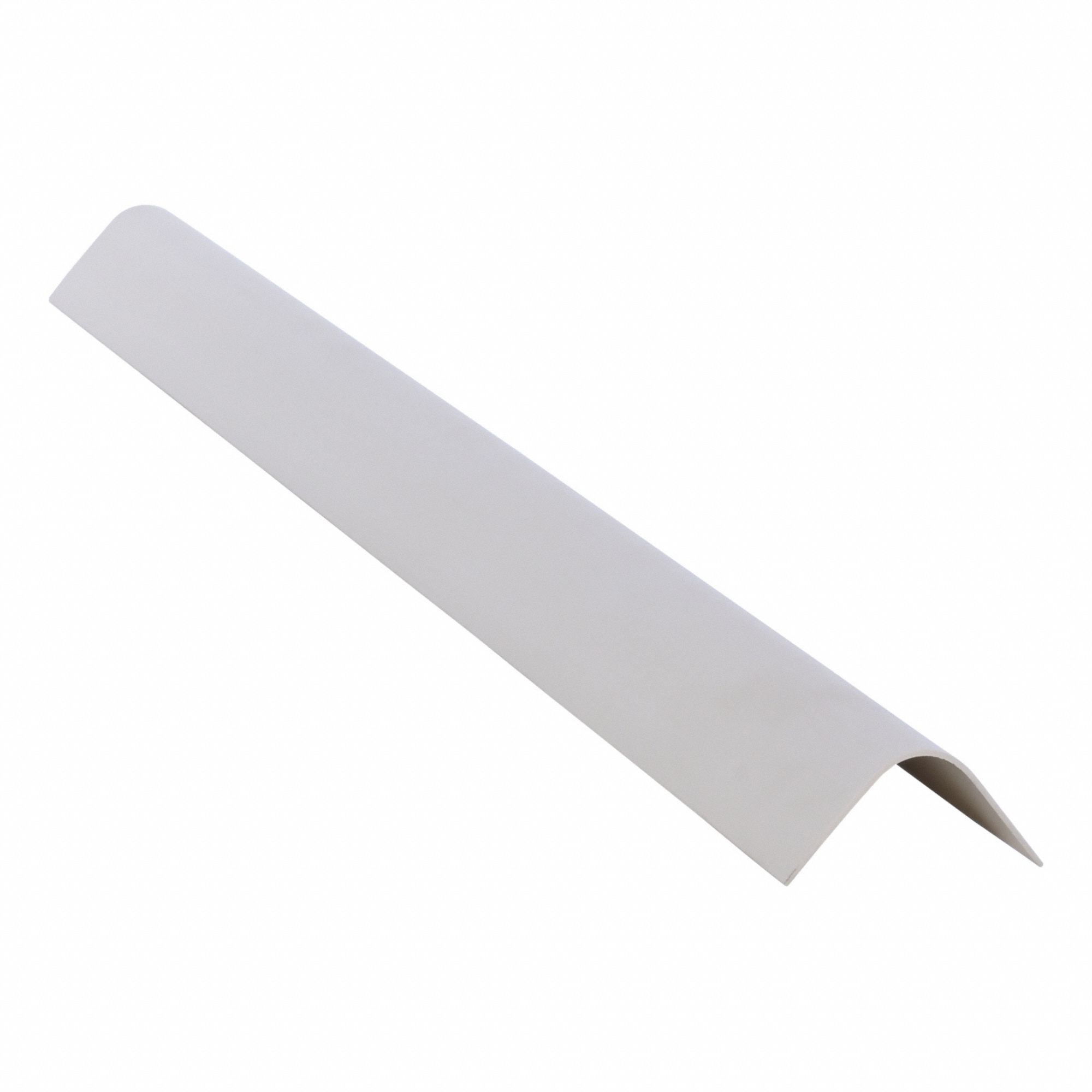 Corner Guard: PVC, Beige, For 90° Angle, 3 in Leg Wd, 4 ft Overall Ht, 0.06 in Thick