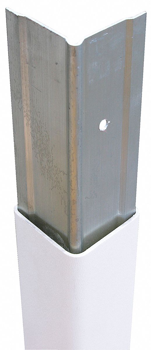 Corner Guard: Corner Guard, PVC, White, 2 in Leg Wd, 4 ft Overall Ht, For 90° Angle