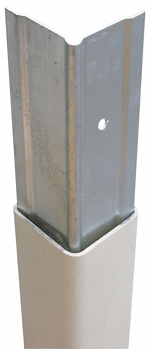 GRAINGER APPROVED Corner Guard, Molded Plastic With Aluminum Insert, 48