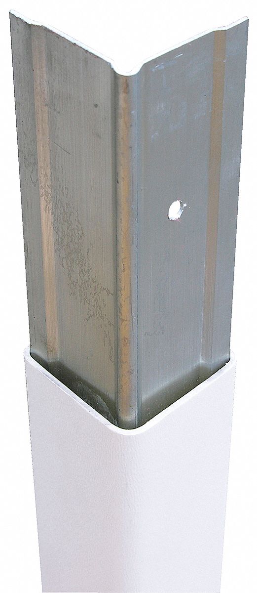 Corner Guard: Corner Guard, PVC, White, 3 in Leg Wd, 4 ft Overall Ht, For 90° Angle