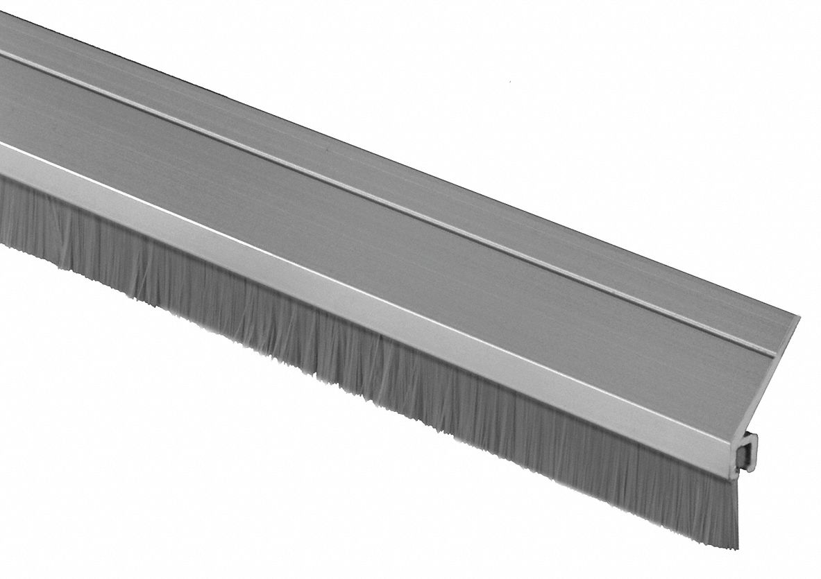 Door Weatherstripping: Brush Insert, 3 ft Lg, 1 1/4 in Wd, 1 3/16 in Ht
