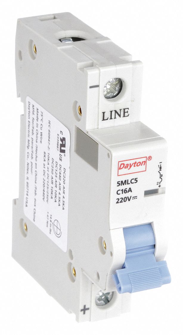 IEC Supplementary Protector: 16 A Amps, 220V DC, 10kA at 220V DC, Screw Clamp