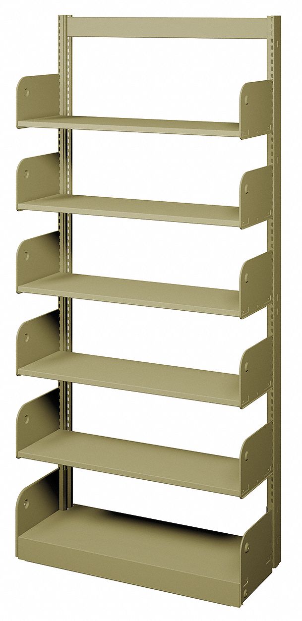 ESTEY, Single Face Starter, 6 Shelves, Flat Library Shelving 5MLR1