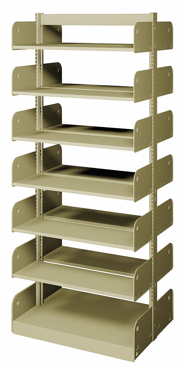 ESTEY, Double Face Starter, 14 Shelves, Flat Library Shelving 5MLR6