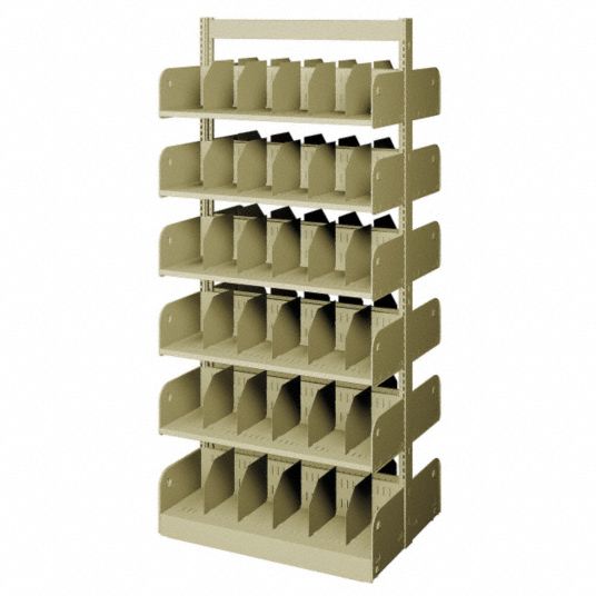 Shelving Unit with Bin Dividers, Closed Adder, 8 shelves, 36 x 24 x 87  (3010) - Innovo Storage Systems