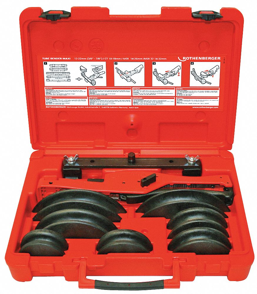 RATCHETING TUBING BENDER SET,3/8-7/8 IN