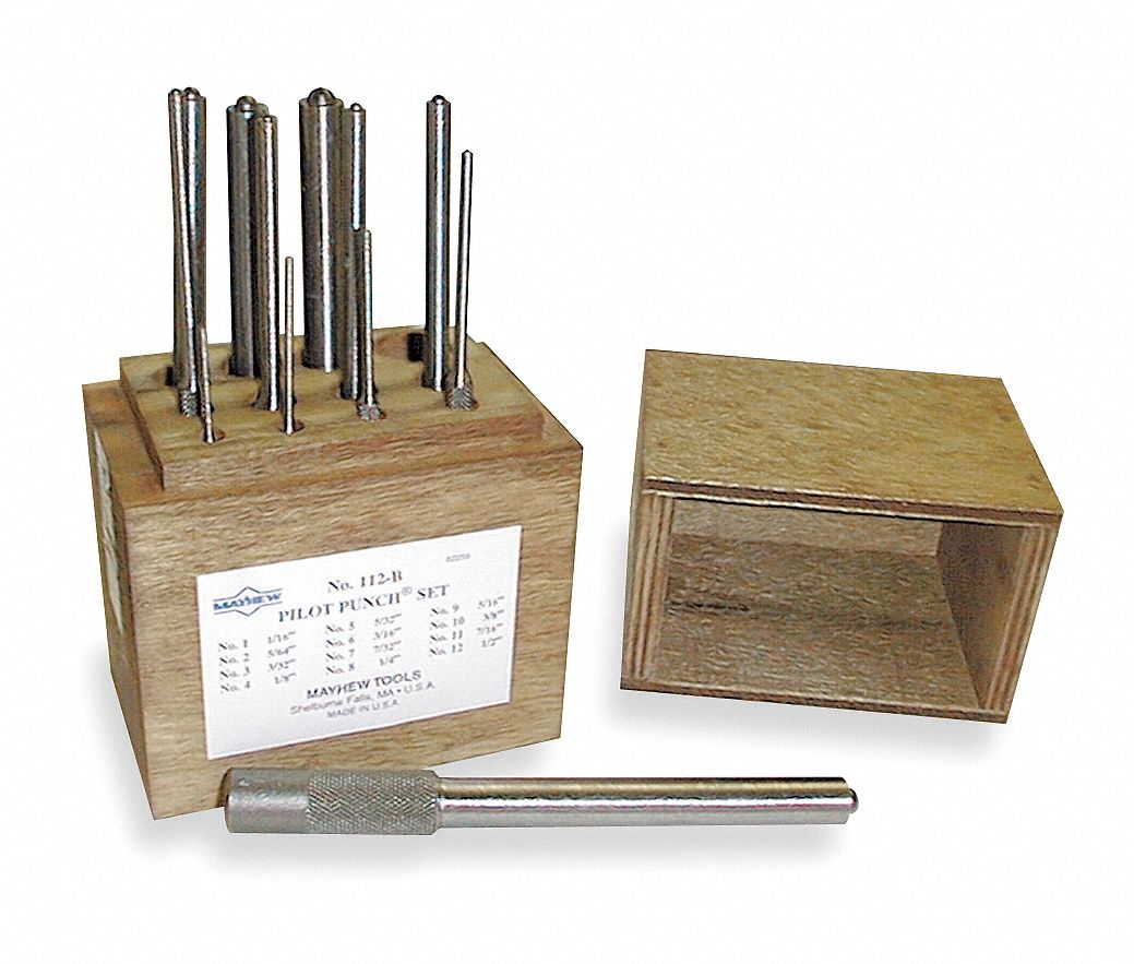 MAYHEW Roll Pin Punch Set: 1 in_1 1/2 in_2 in_2 1/2 in_3 in_3 1/2 in_4 ...