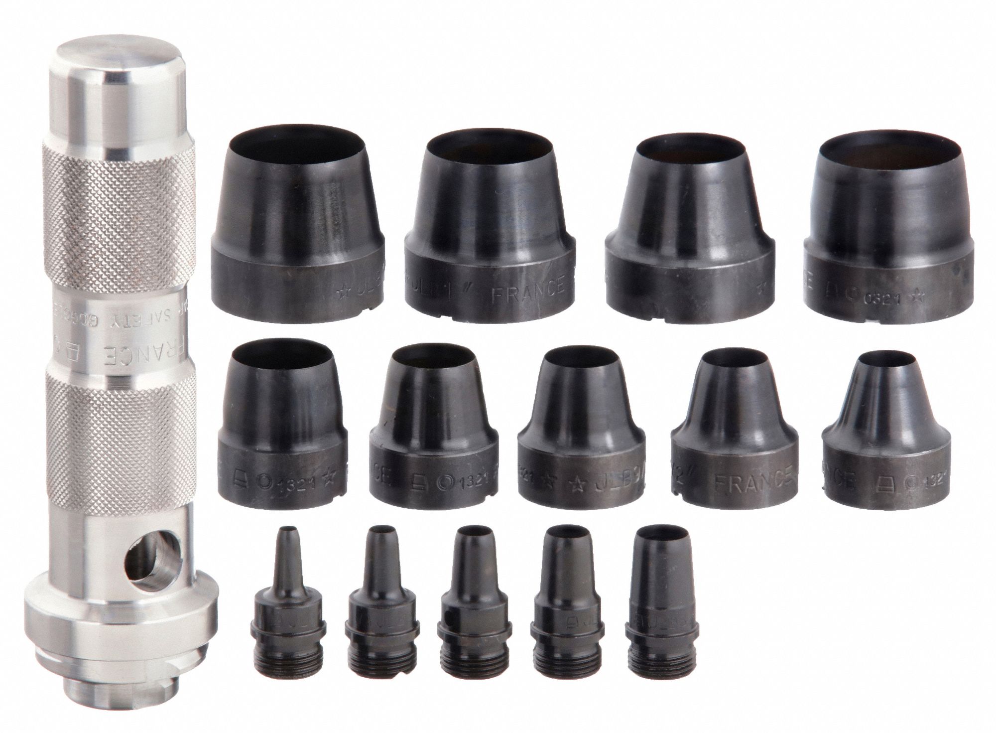 MAYHEW Hollow Punch Set 1/2 in_3/4 in_1 in_4 3/4 in Overall Lg, 16