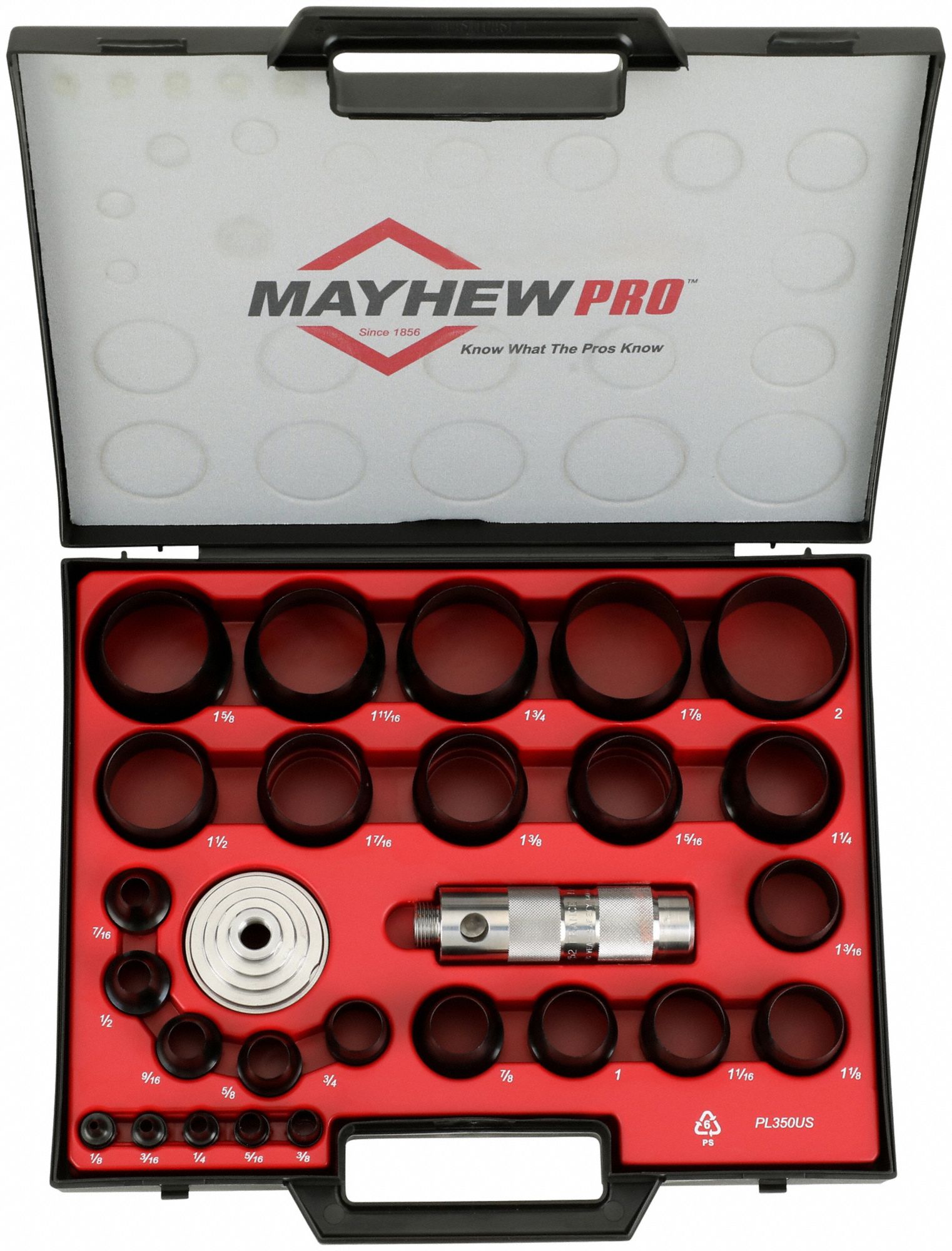 27 PC Hollow Punch Set Mayhew 66002