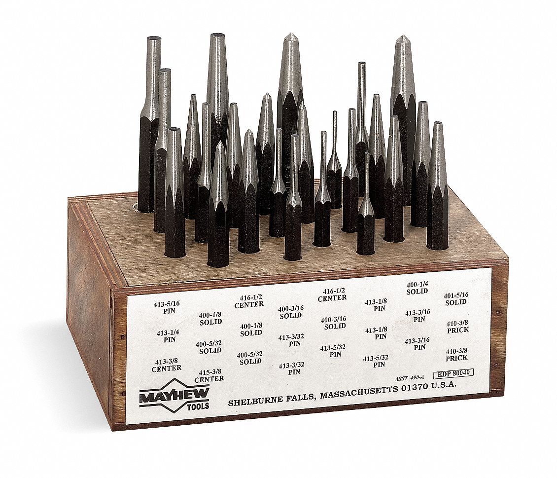 MAYHEW Combination Punch Set 4 1/2 in_4 3/4 in_5 in_5 1/4 in_5 1/2 in