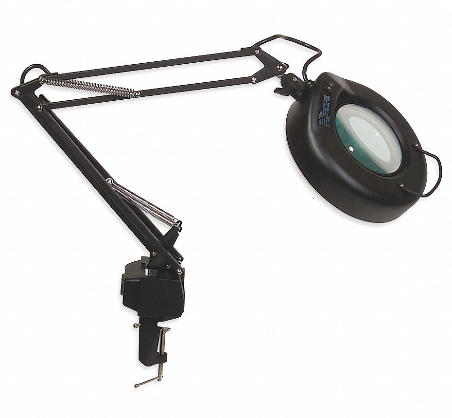 LUMAPRO Round Magnifier Light, 1.75x, Black 5MM525MM52 Grainger