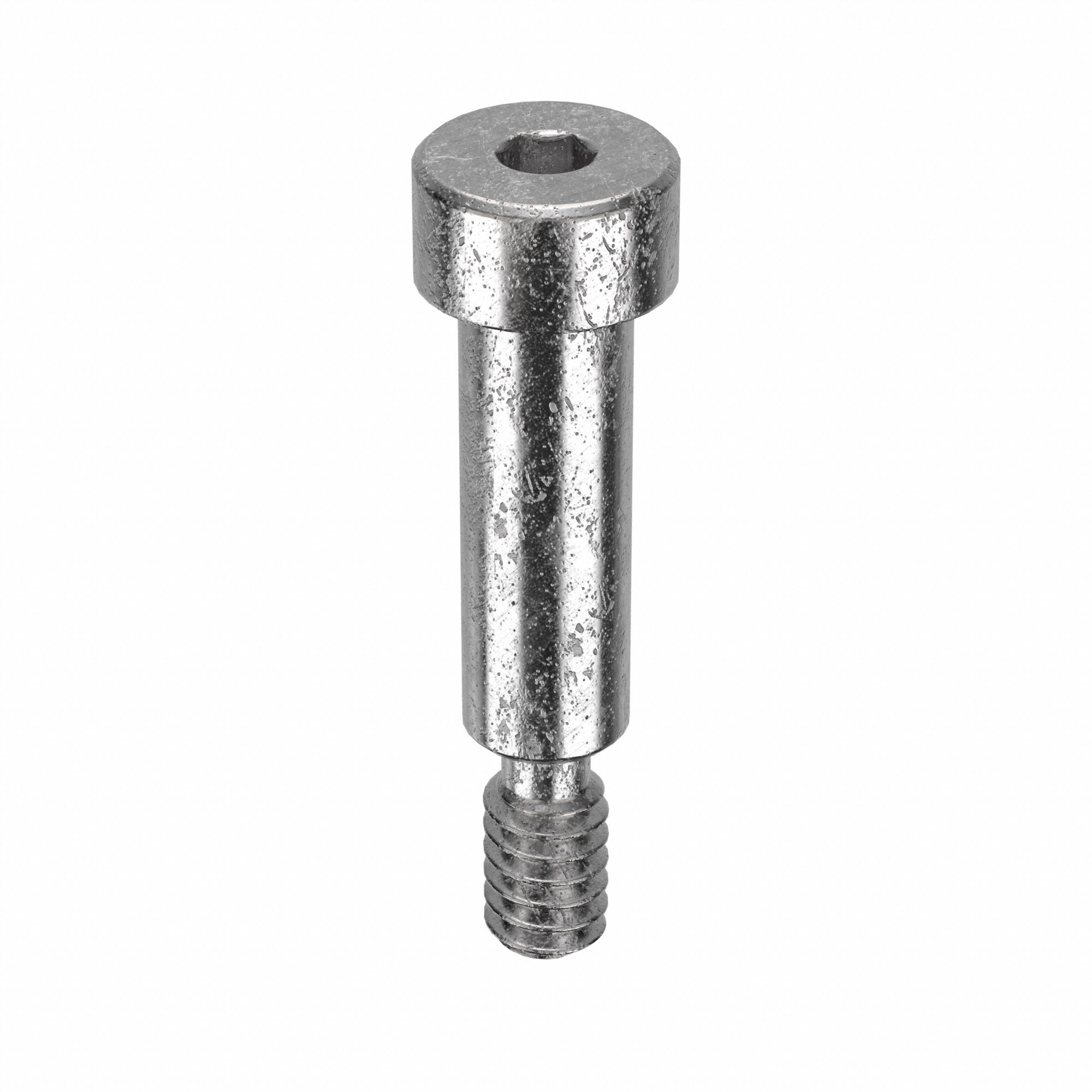 Shoulder Screw: Precision, 10-24 Thr Size, 3/8 in Thr Lg, 3/4 in Shoulder Lg, Std, Plain, 5 PK