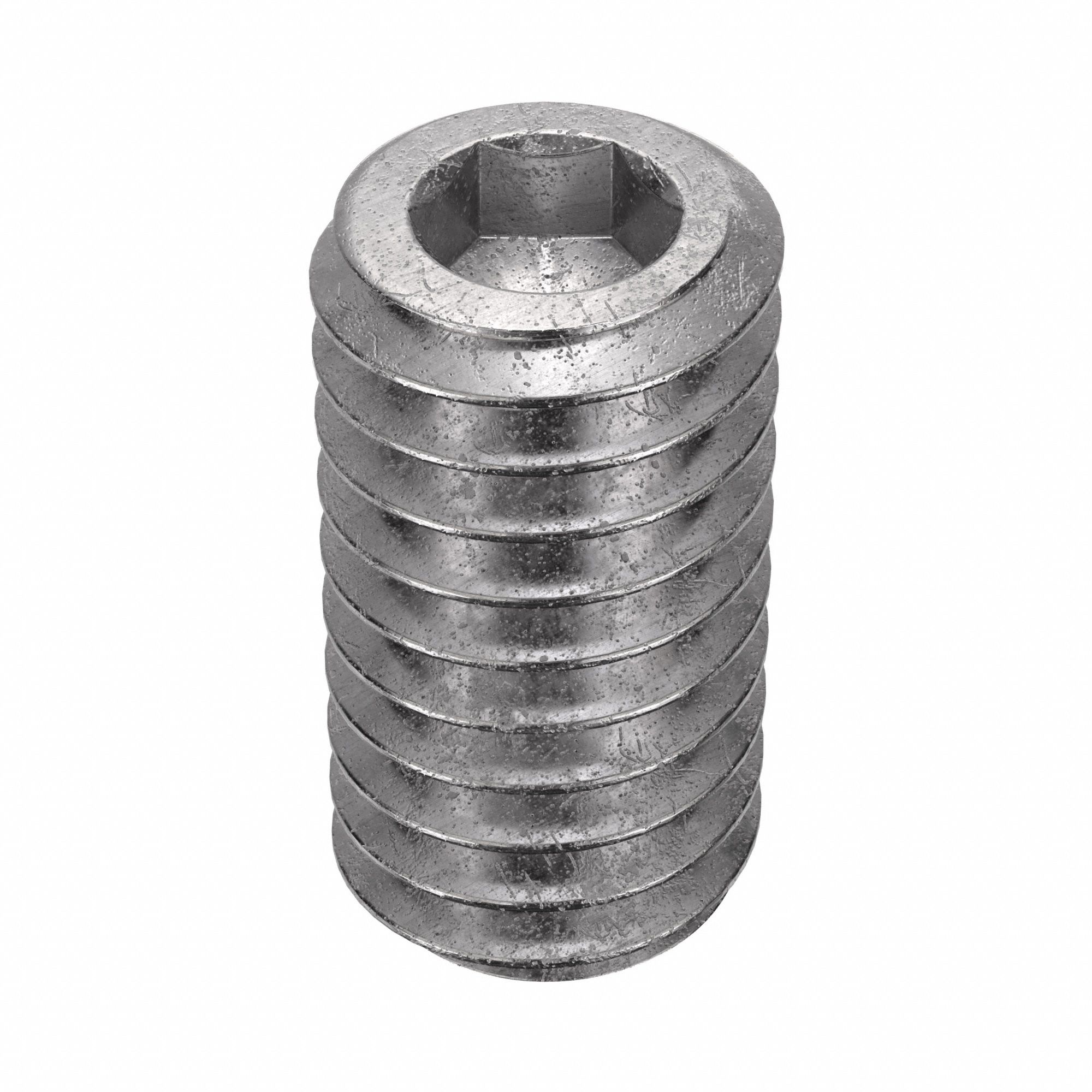 Socket Set Screw: 5/16"-18 Thread Size, 5/8 in Overall Lg, Cup pt, Stainless Steel, Plain, 100 PK