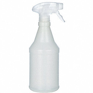 Spray Bottle, 16 oz., White/Clear