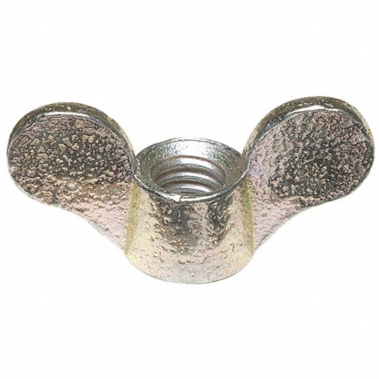 Grainger Approved 516 18 Wing Nut Zinc Plated Finish Grade 2 Steel Right Hand Pk10 5mna1