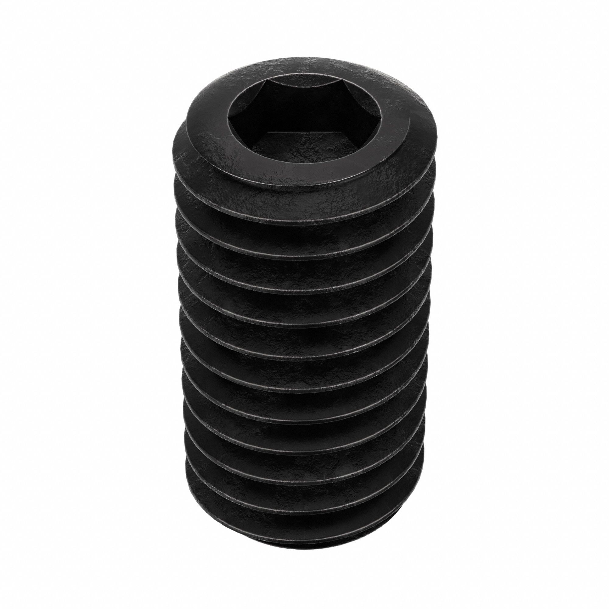 Socket Set Screw: 7/16"-14 Thread Size, 7/8 in Overall Lg, Cup pt, Alloy Steel, Black Oxide, 50 PK