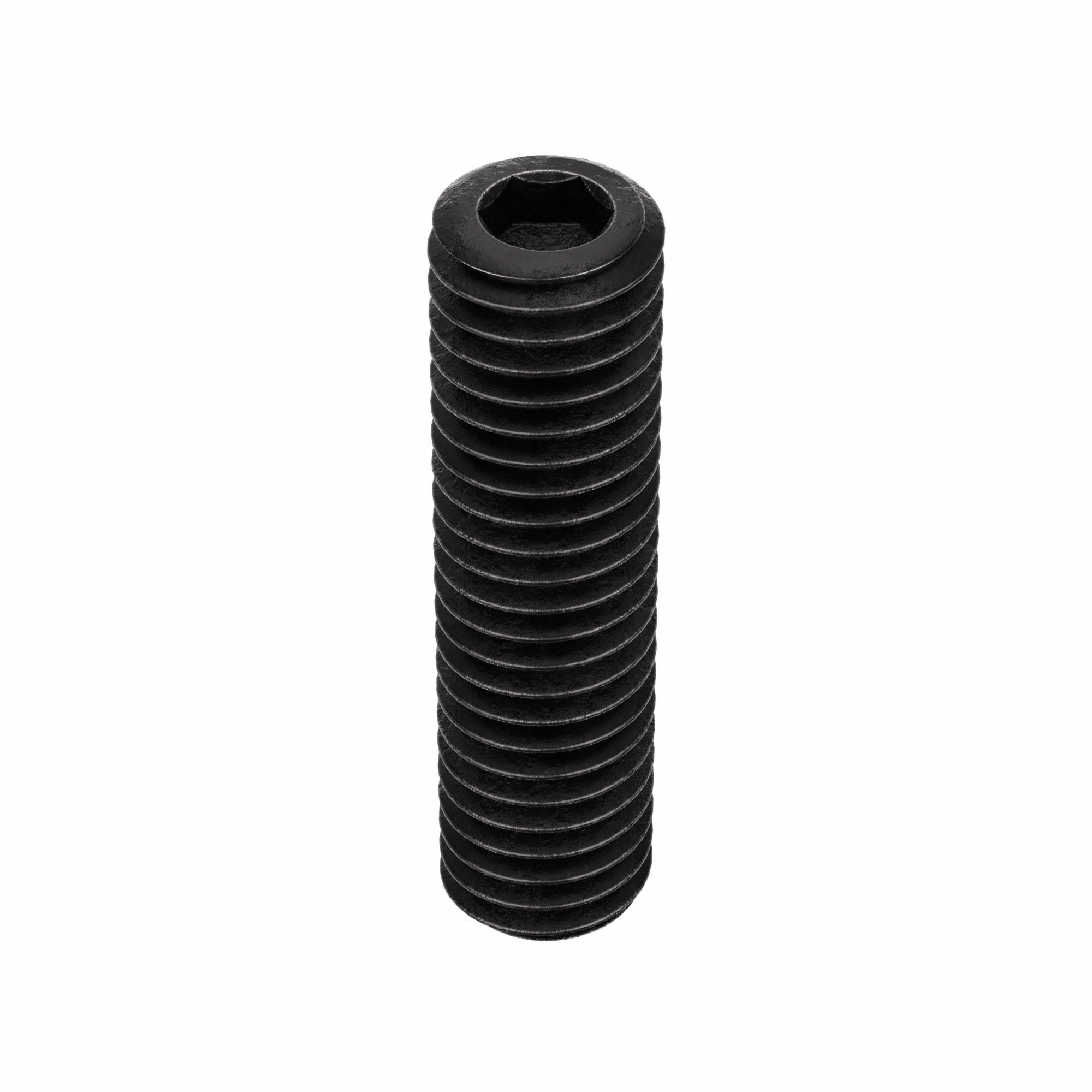 Socket Set Screw: 7/16"-14 Thread Size, 1 3/4 in Overall Lg, Cup pt, Alloy Steel, Black Oxide, 25 PK