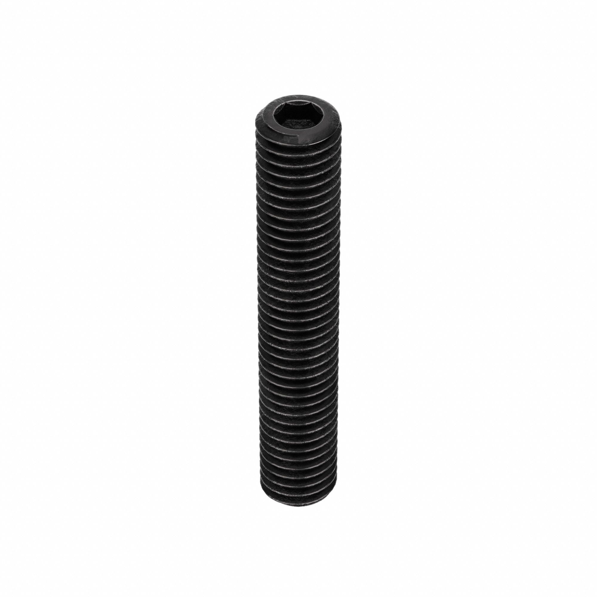 Socket Set Screw: 1/2"-13 Thread Size, 3 in Overall Lg, Cup pt, Alloy Steel, Black Oxide, 10 PK