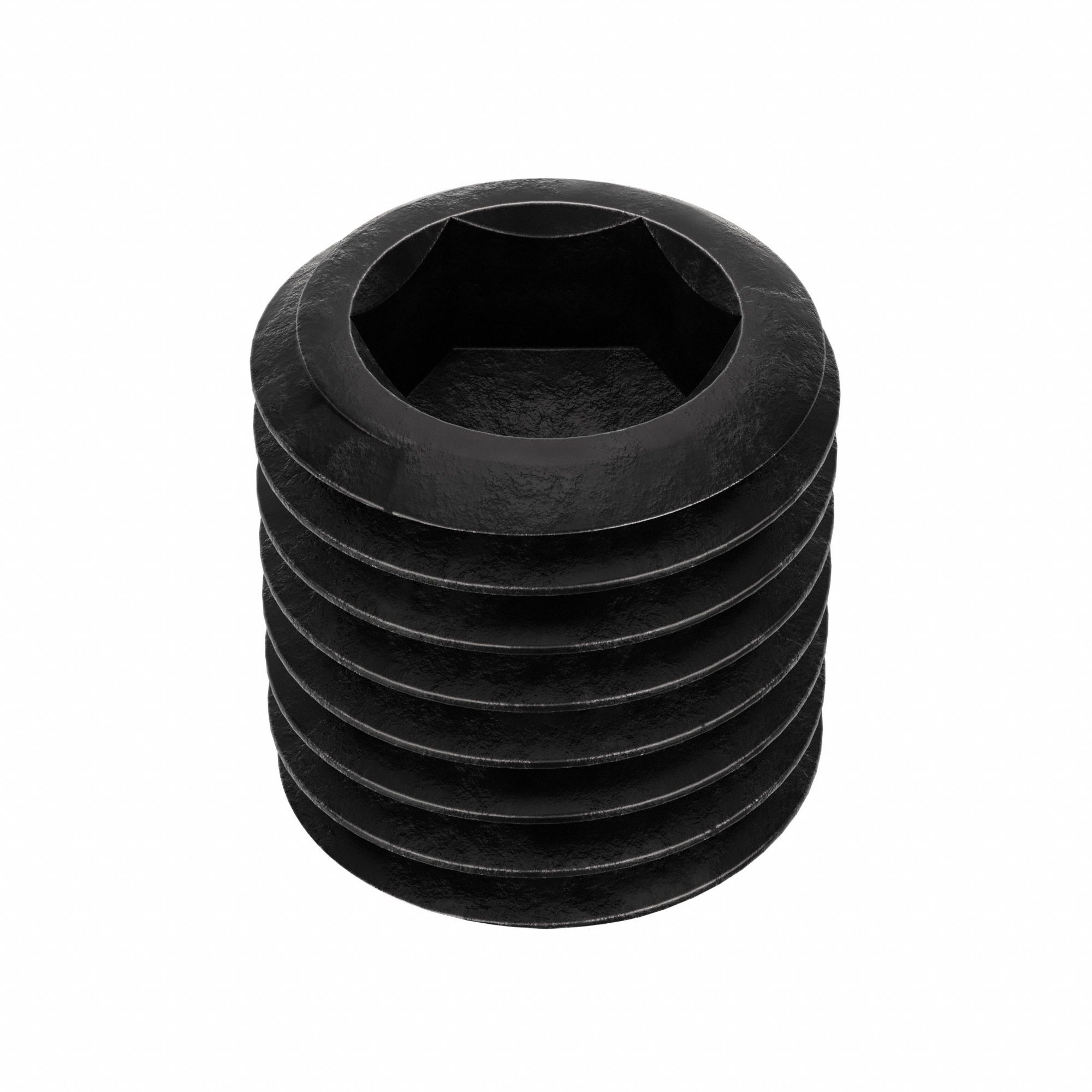 Socket Set Screw: 7/8"-9 Thread Size, 1 in Overall Lg, Cup pt, Alloy Steel, Black Oxide, 5 PK