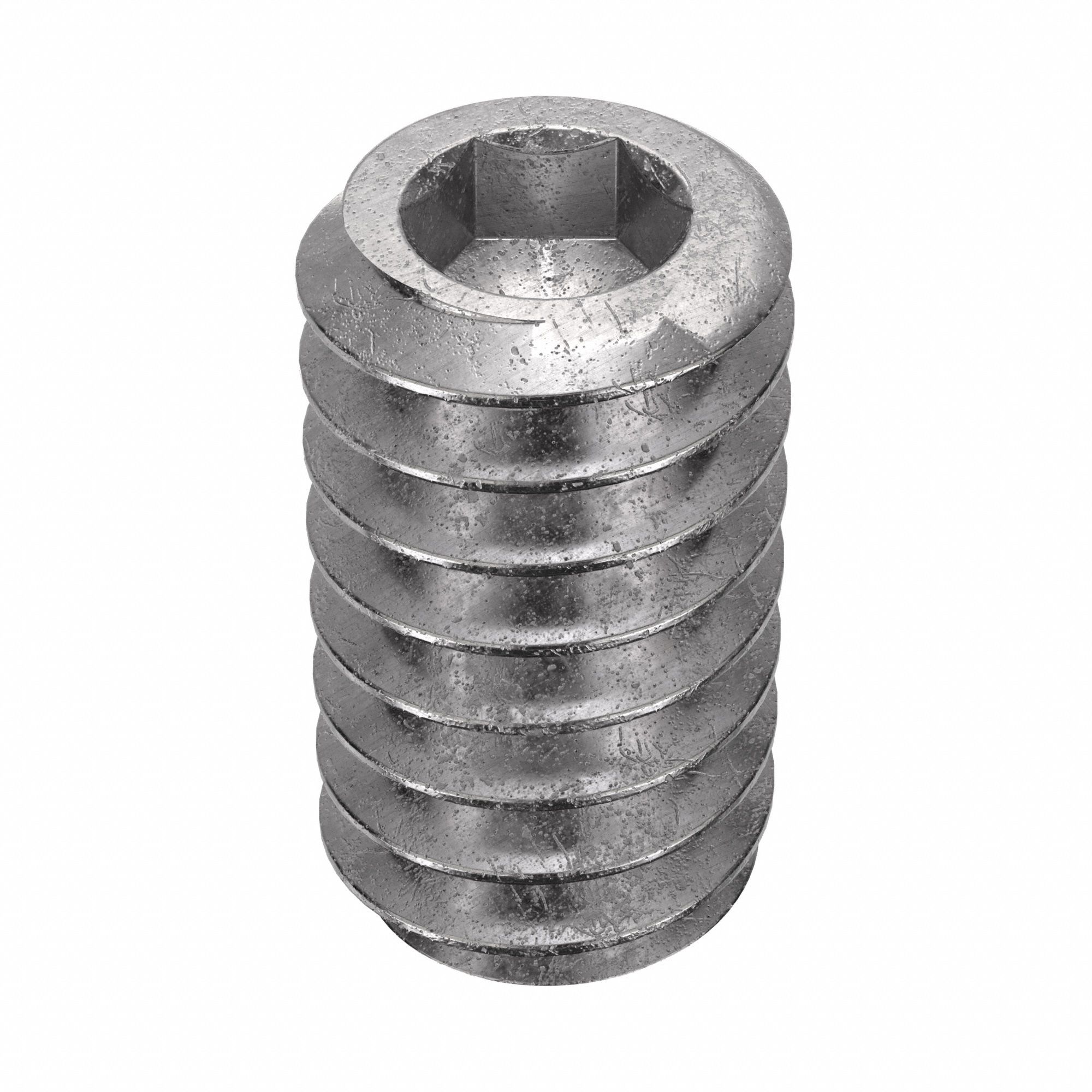 Socket Set Screw: #3-48 Thread Size, 3/16 in Overall Lg, Cup pt, Stainless Steel, Plain, 100 PK