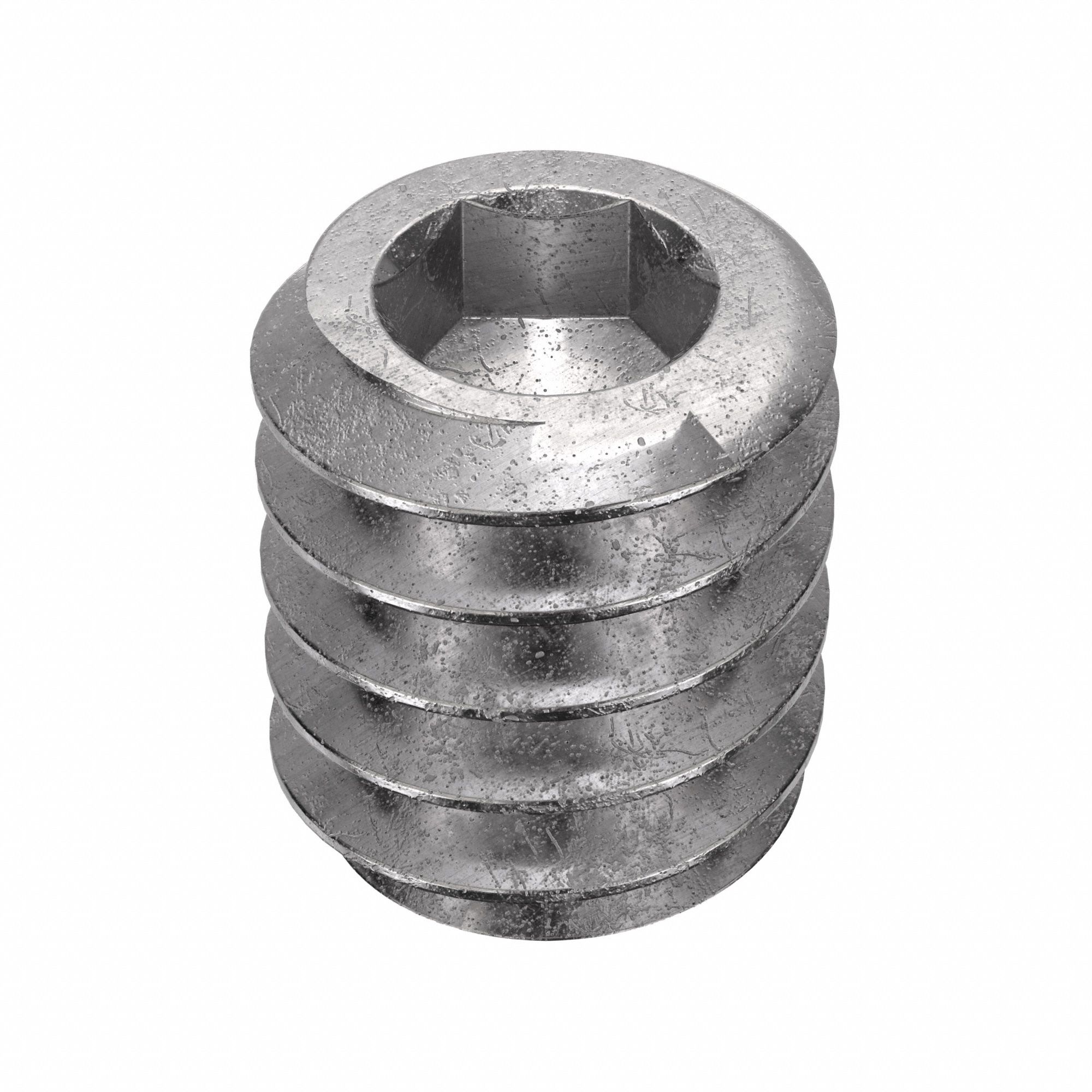 Socket Set Screw: #3-48 Thread Size, 1/8 in Overall Lg, Cup pt, Stainless Steel, Plain, 100 PK