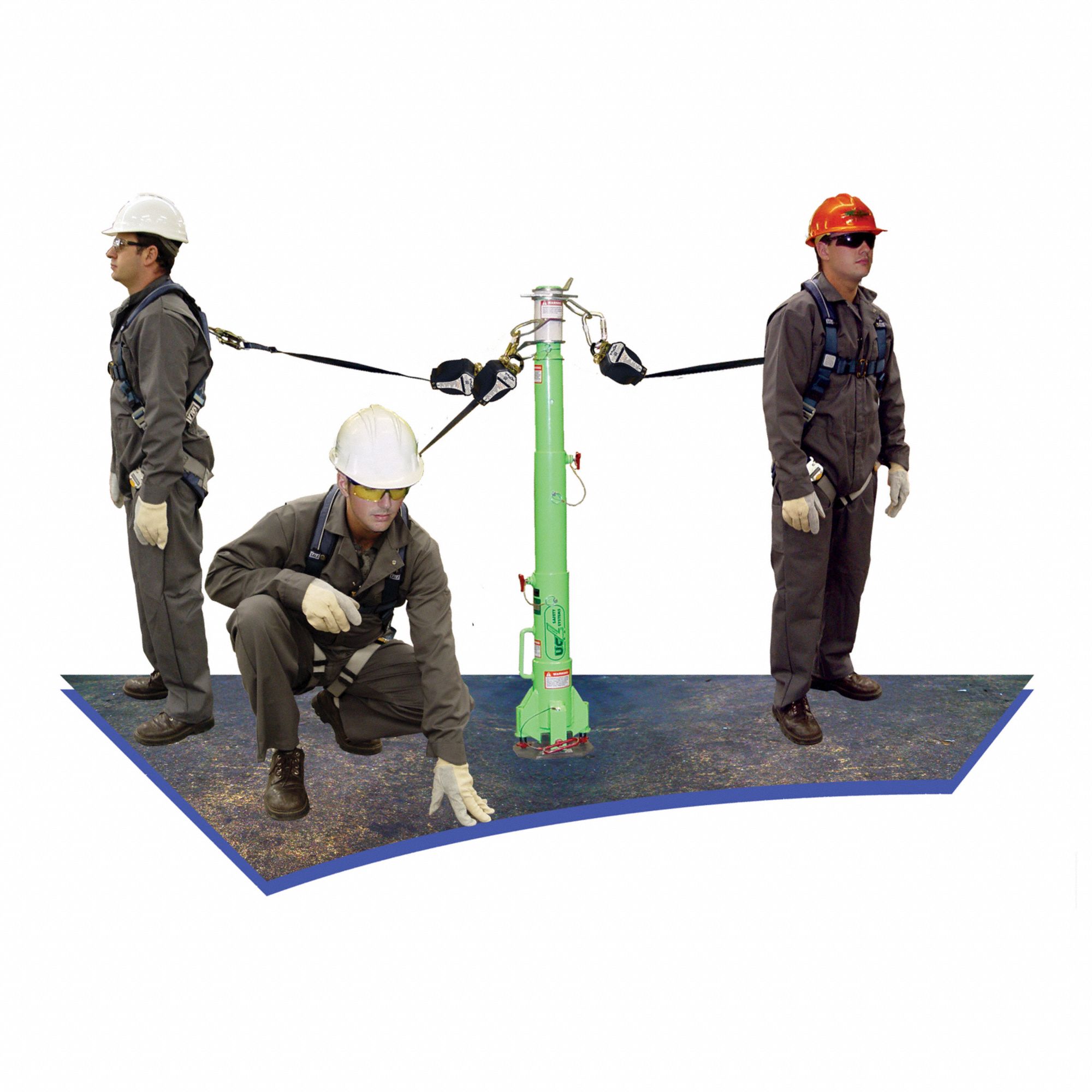 3M DBISALA Portable Fall Arrest Post 3 Workers per System, Swivel D