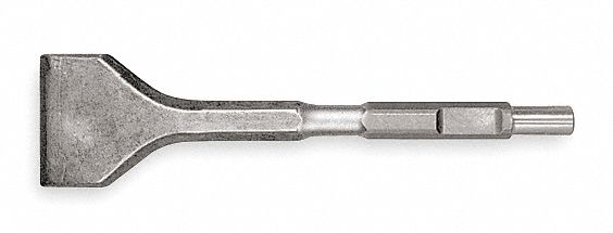 Breaker and Demolition Hammer Chisel: 3 in Head Wd, 12 in Overall Lg, 21/32 in Shank Dia