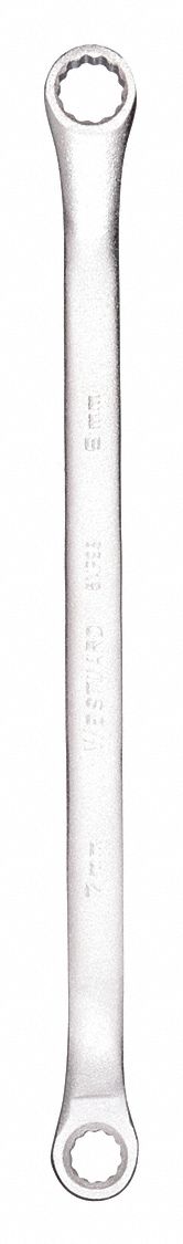 BOX END WRENCH, ALLOY STEEL, SATIN, 7 MM/9 MM HEAD SIZE, 7 1/4 IN OVERALL L, OFFSET