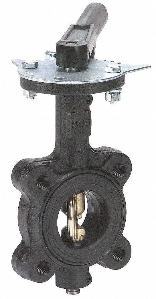Butterfly Valve: 8 in Pipe Size, Concentric, 200 psi Max. Pressure (CWP), Lug, FKM