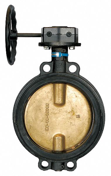 Butterfly Valve: 6 in Pipe Size, Concentric, 250 psi Max. Pressure (CWP), Wafer, ABS