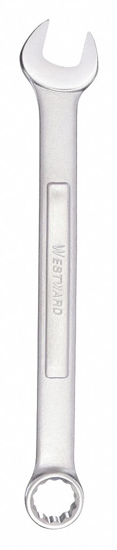 COMBINATION WRENCH, ALLOY STEEL, SATIN, 15 MM HEAD SIZE, 7 3/4 IN OVERALL L, OFFSET