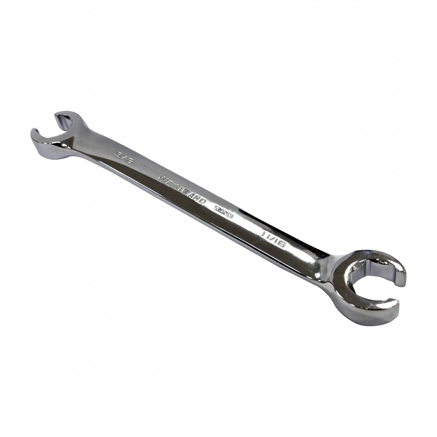 Flare Nut Wrench: Alloy Steel, Polish, 5/8 in_11/16 in Head Size, 7 1/2 in Overall Lg