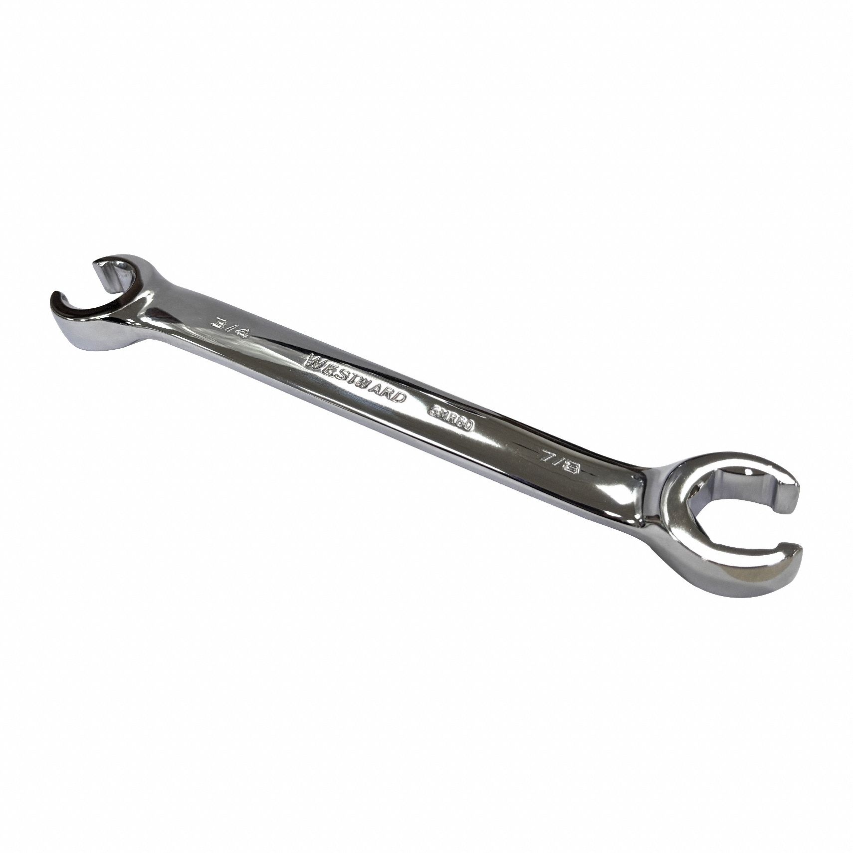 Flare Nut Wrench: Alloy Steel, Polish, 3/4 in_7/8 in Head Size, 9 in Overall Lg