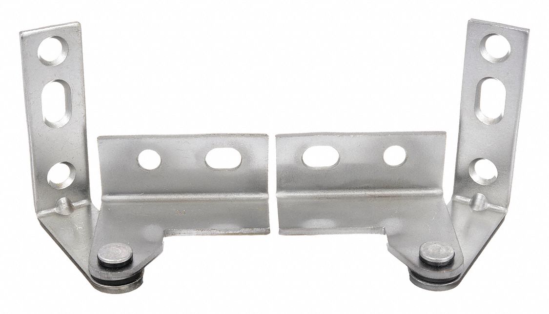 Pivot Hinge: Steel, 3 in Leaf Ht, 2 1/2 in Leaf Wd, 2 PK