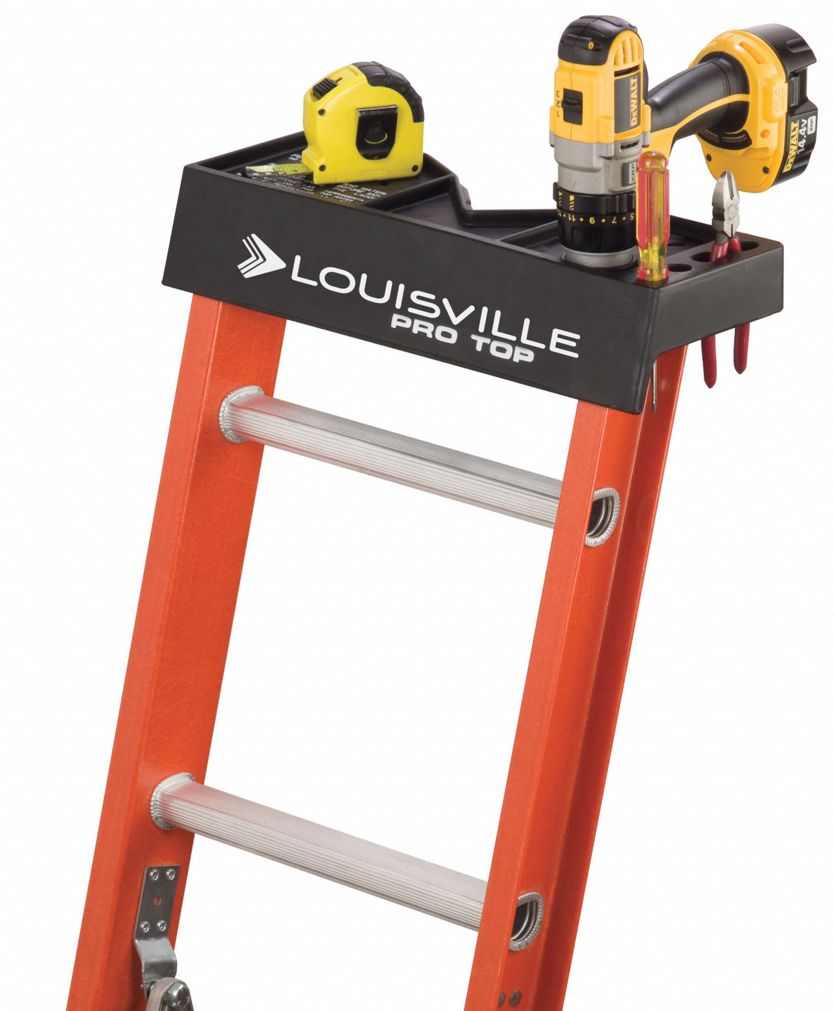 LOUISVILLE 28 ft Fiberglass Extension Ladder, 300 lb Load Capacity, 59