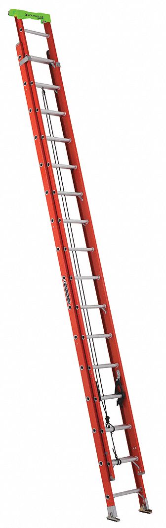 EXTENSION LADDER, 32 FT LADDER SIZE, FIBREGLASS, 300 LB LOAD CAPACITY, 70 LB W
