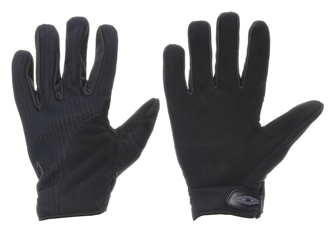 Law Enforcement Glove, Clarino® Synthetic Suede Palm Material, M, Black ...