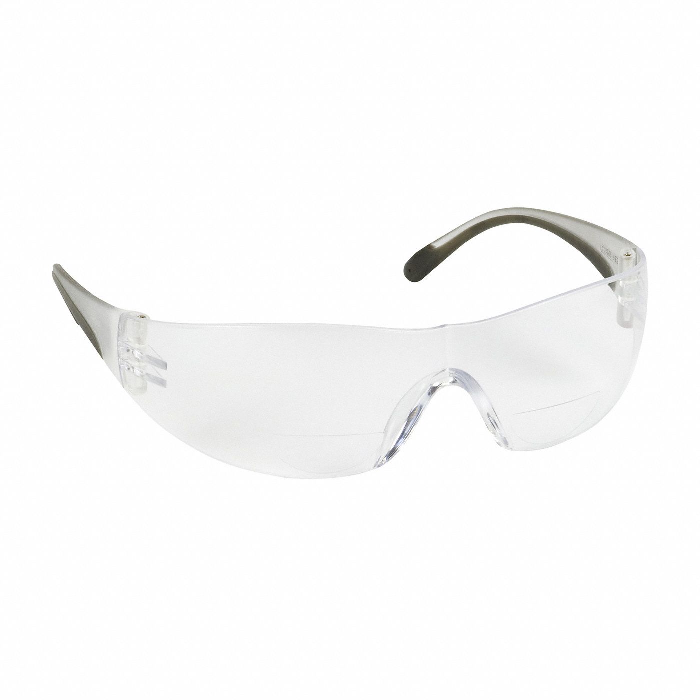 Bifocal Safety Reading Glasses: Anti-Scratch, No Foam Lining, Wraparound Frame, +3.00