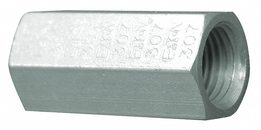 Flared Fitting Union: Straight, Flared, M10-1 Thread Size A, Steel, 5 PK