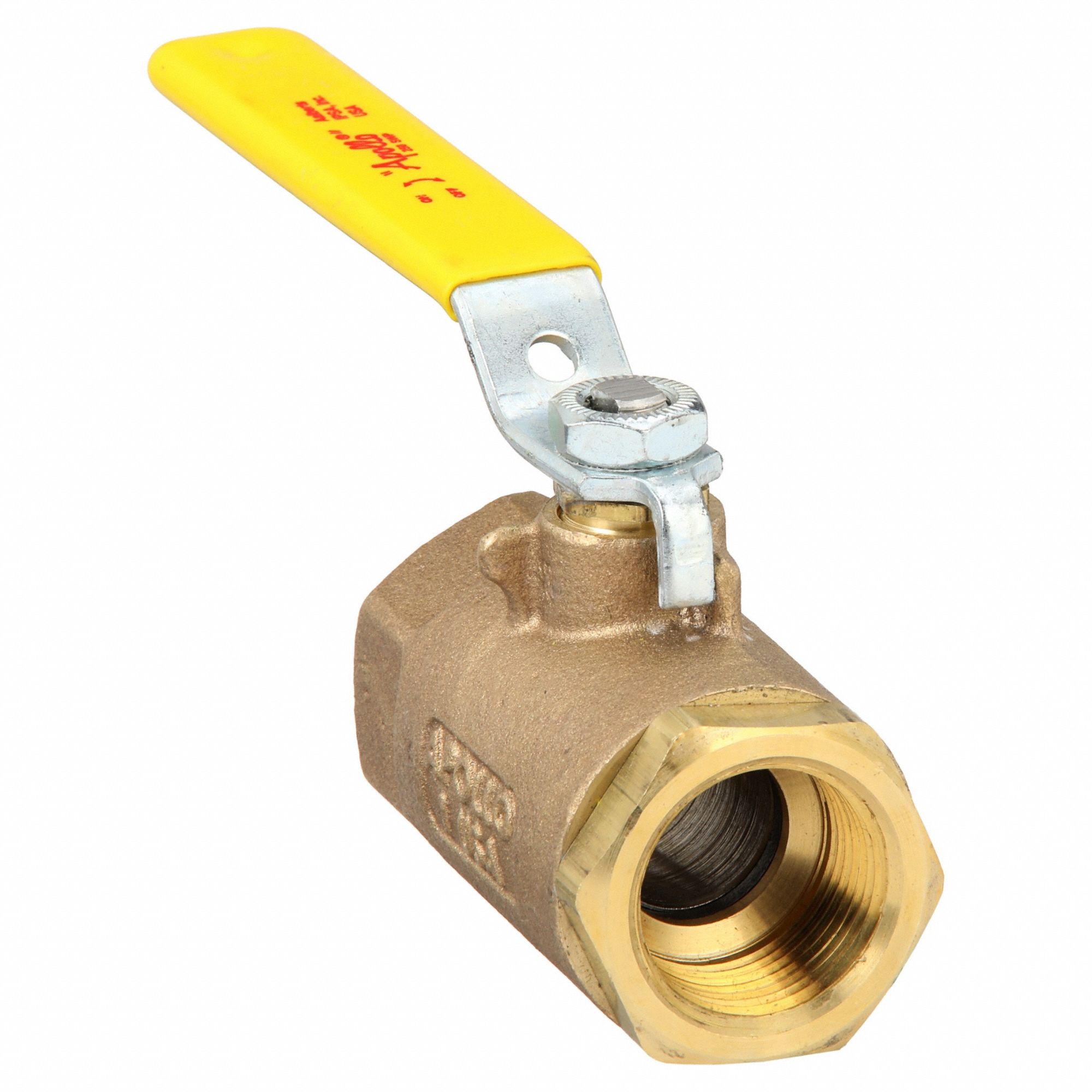 Manual Two-Way Ball Valve: 1 in, Bronze, Straight, FNPT x FNPT, 600 psi Max. Pressure (CWP)