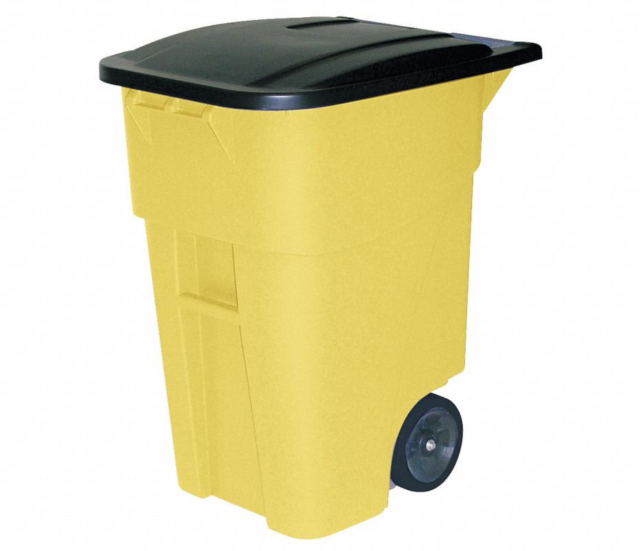 RUBBERMAID COMMERCIAL PRODUCTS Bote de Basura, 50 gal., Con Ruedas