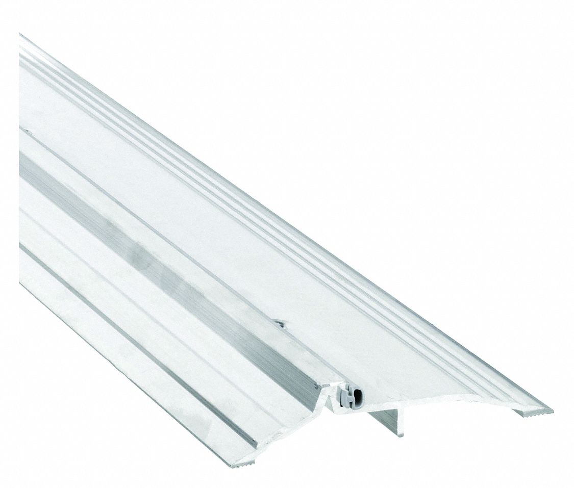 Door Threshold: Bumper Seal, Aluminum, 3 ft Lg