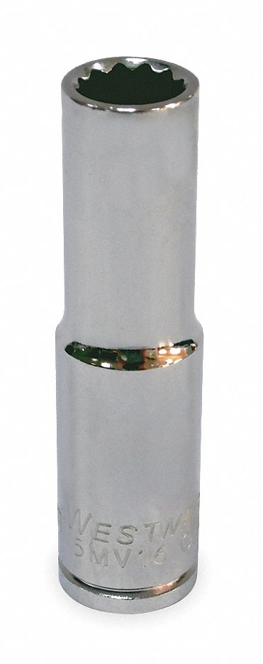 Socket,  Steel,  Chrome,  7 mm